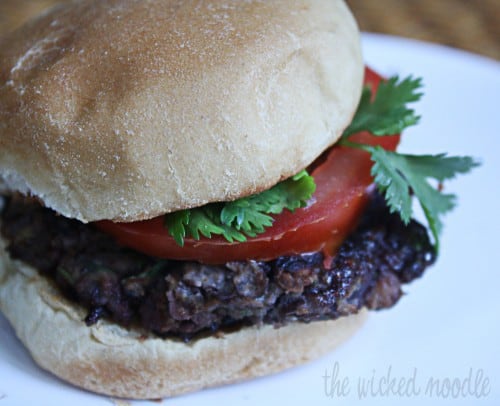 pomegranate chipotle black bean burger recipe