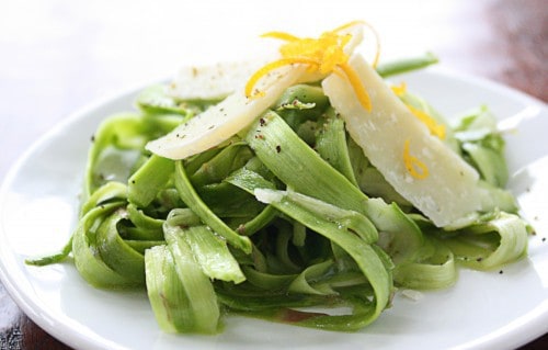 shaved asparagus salad
