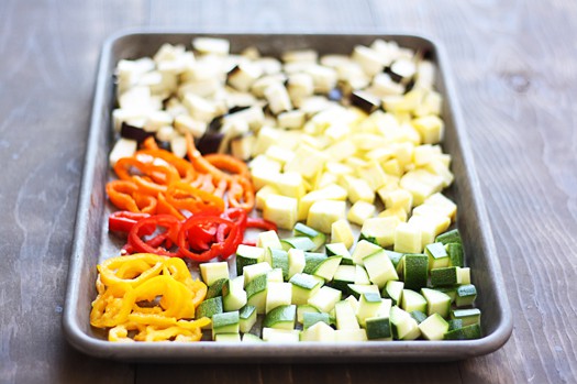 chopped vegetables