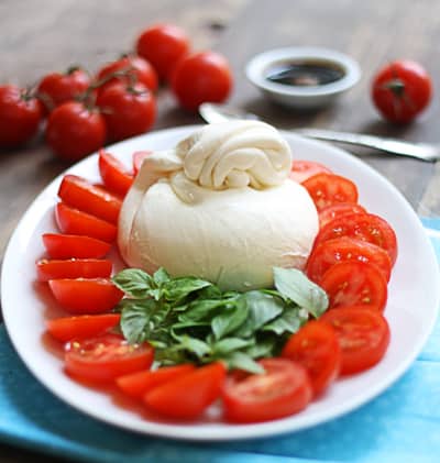 caprese with burrata