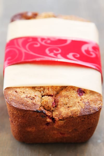fresh cranberry brown sugar bread