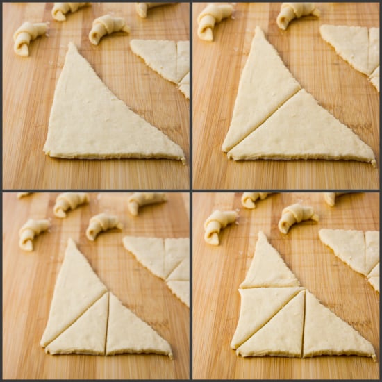 how to cut crescent roll dough