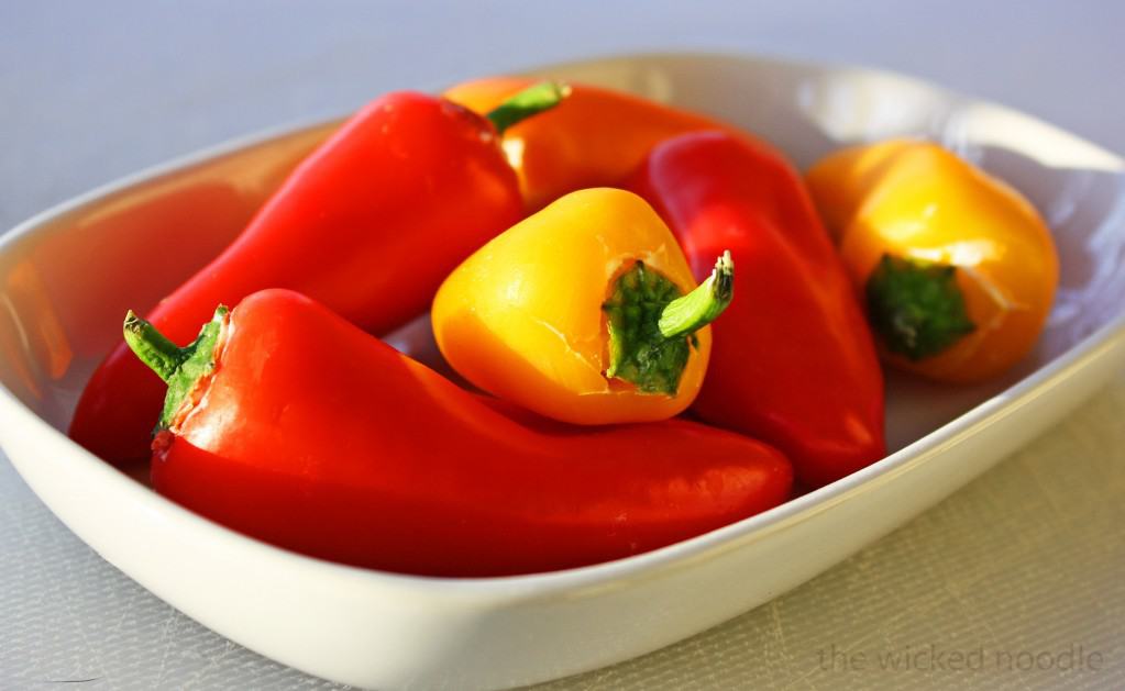 Baby Bell Peppers Stuffed With Cheese