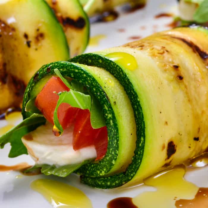 Cracked Pepper and Goat Cheese Zucchini Roll-Ups