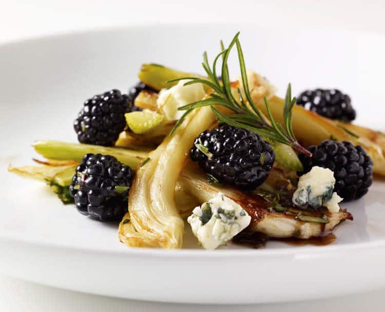 Roasted Fennel Salad With Blackberries & Honey Balsamic Dressing