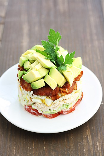 This Cobb Salad Recipe is not only incredibly delicious and easy to make, it's gorgeous to look at. Learn how to make a cobb salad and plate it!