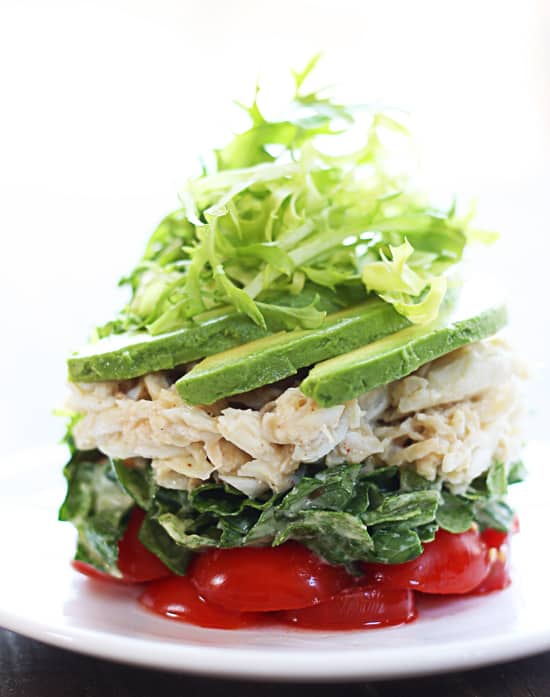 salad using food rings