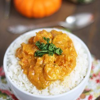 pumpkin coconut curry with chicken