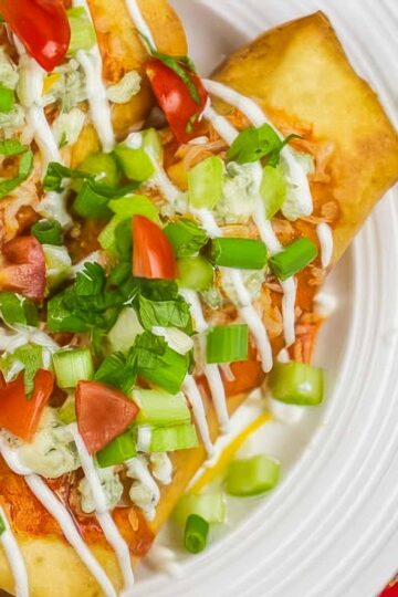Easy Mini Chimichangas Stuffed with Spicy Buffalo Chicken