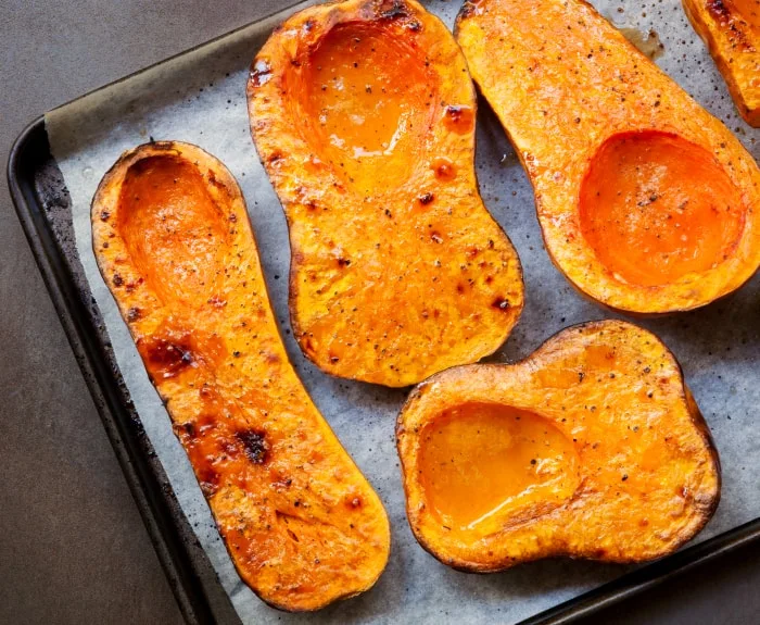 Roasted butternut squash, for a warming soup.