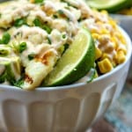 Fish Taco Salad with a Creamy Chipotle Dressing