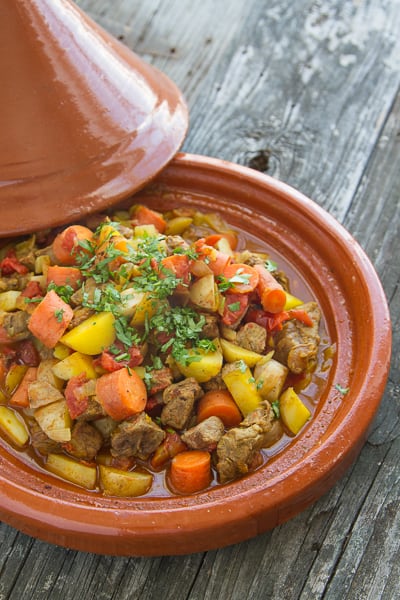 easy beef tagine {you don't have to own a tagine to make it, either!} | thewickednoodle.com #morocco #moroccan #beef #onedish