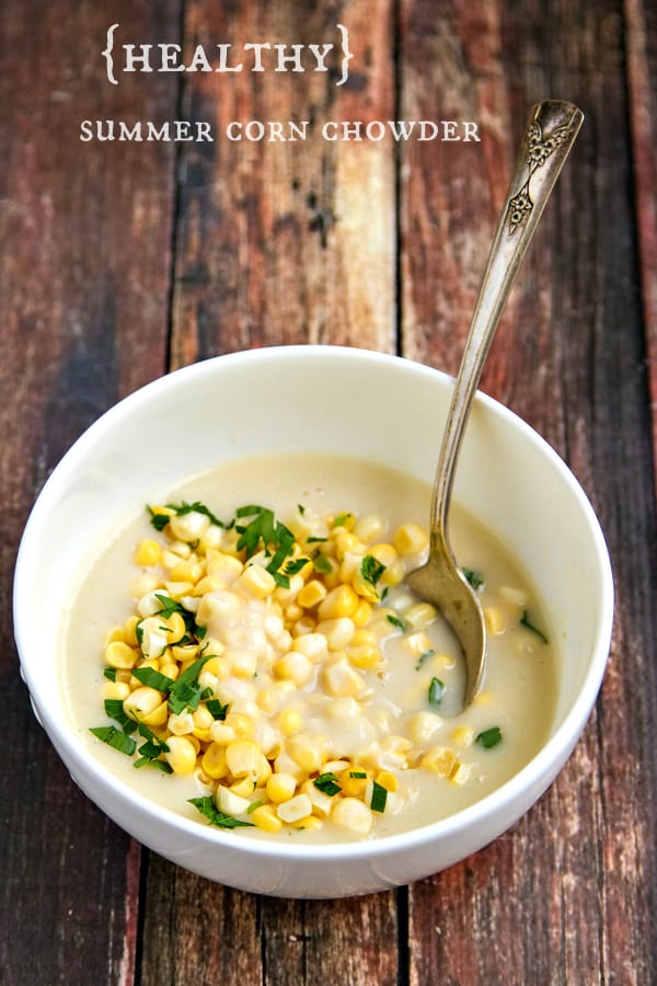 creamy summer corn & potato chowder - super creamy with no cream! 