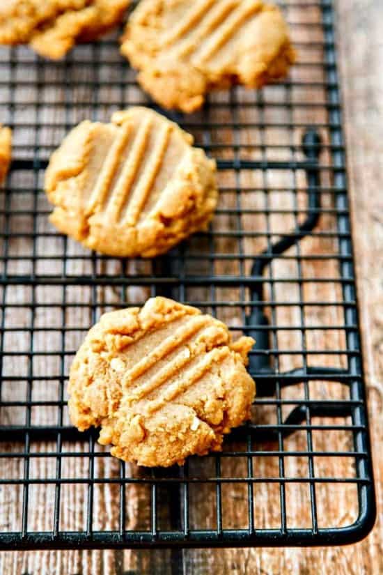 Easy 3 Ingredient Peanut Butter Cookies • The Wicked Noodle