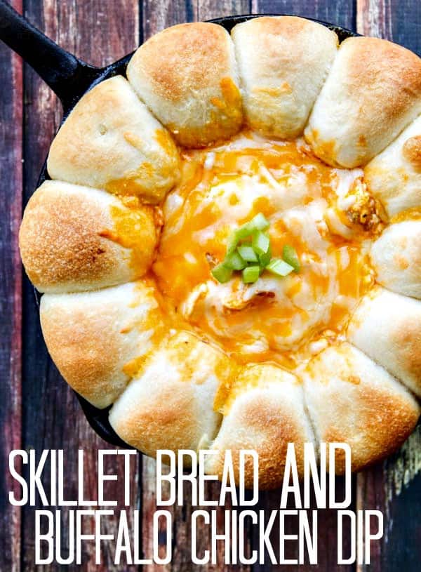 Bake your bread and Buffalo Chicken Dip all in one skillet!