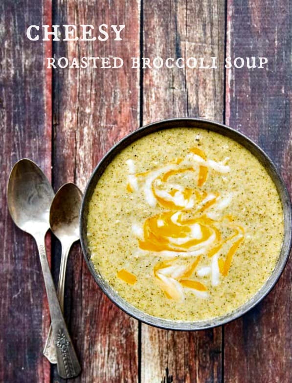 Cheesy Broccoli Soup is fast, easy and delicious - the trick to maximum flavor is roasting your broccoli!