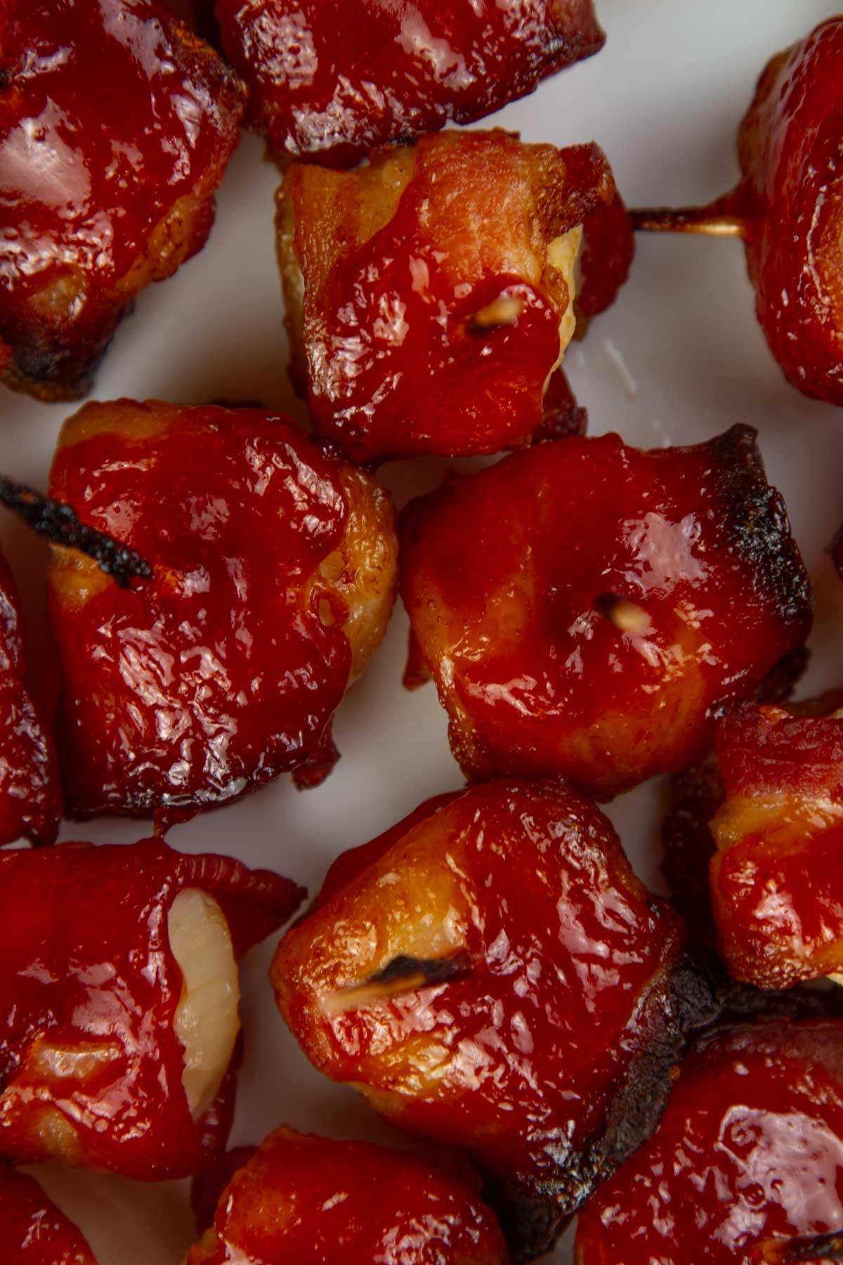 Rumaki (Bacon Wrapped Water Chestnuts) a closeup of rumaki (bacon wrapped water chestnuts)