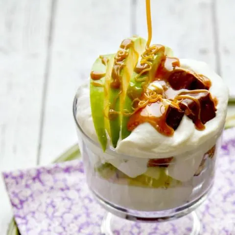 Candy Apple Snickers Salad - a crazy good 5-ingredient dessert!