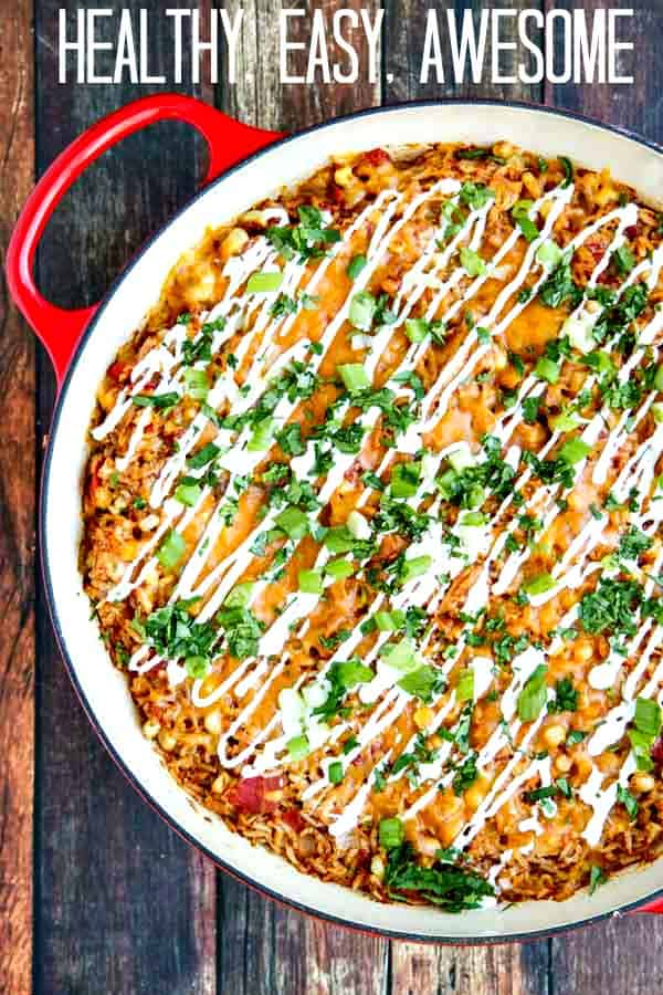 This Corn Casserole with Chicken and Rice is delicious, healthy and easy to make even on a busy weeknight! 
