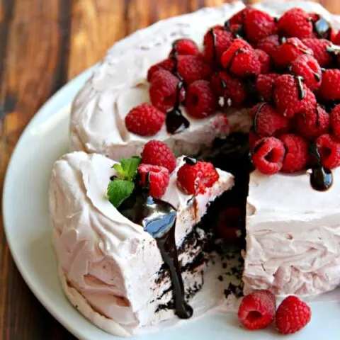Chocolate Raspberry Icebox Cake - just six ingredients and you'll have a show-stopping dessert that everyone will rave over!