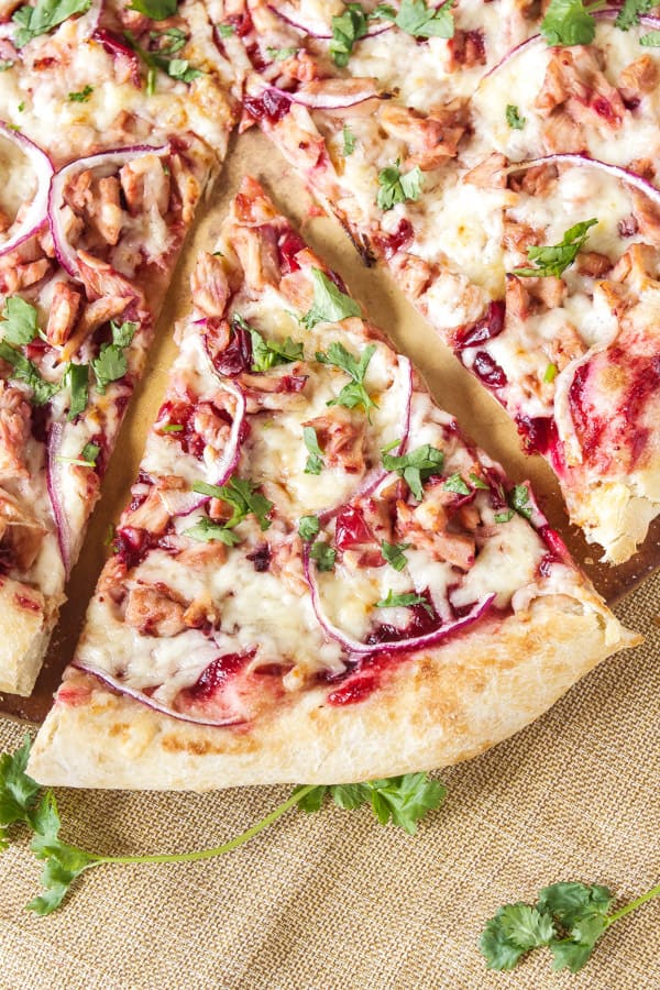 Turkey and Cranberry BBQ Sauce Pizza PLUS 18 more creative Thanksgiving Leftover recipes!