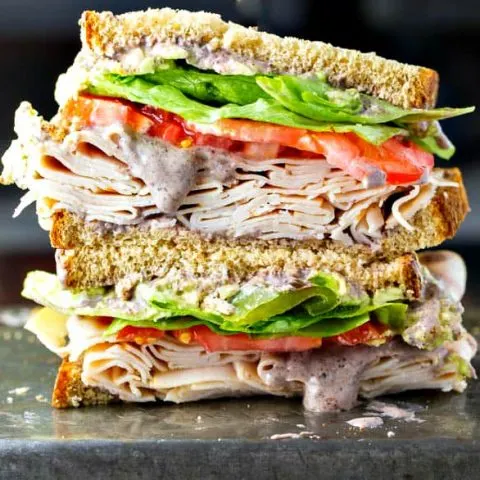Healthy Turkey Sandwich Recipe with Black Bean Spread