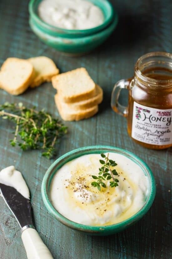 Whipped Goat Cheese Appetizer With Honey • The Wicked Noodle