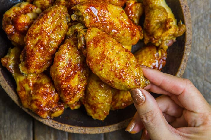 How to Bake Chicken Wings (so they're CRISPY & AMAZING)! Seriously...the easiest, BEST method for wings PERIOD. And always just four little ingredients no matter which flavor you choose!