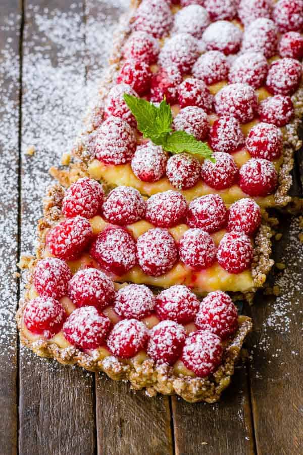 Raspberry Lemon Tart with a Pecan Crust