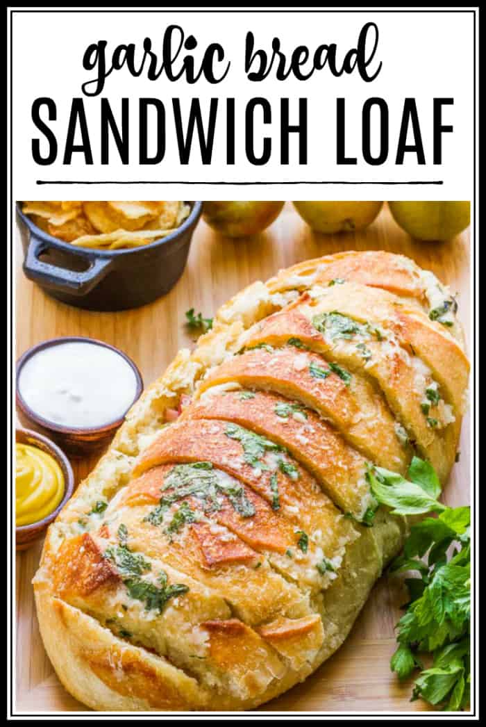 Garlic Bread Sandwich Loaf Recipe • The Wicked Noodle