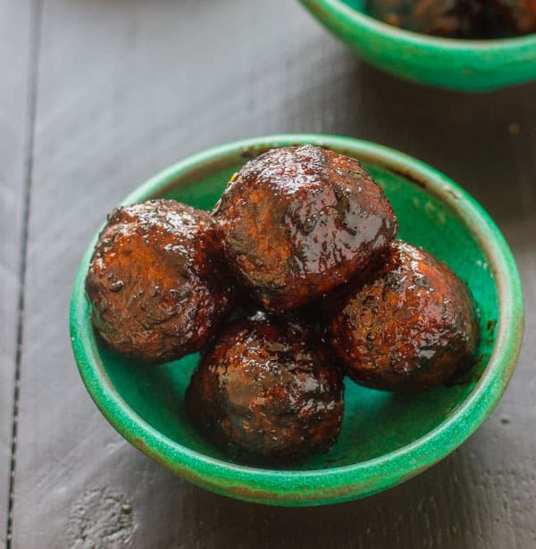 Balsamic Glazed Italian Meatballs • The Wicked Noodle
