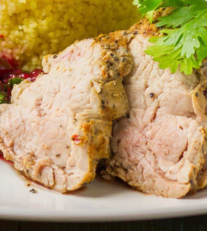 Grilled Pork Tenderloin with Roasted Cherry Salsa • The Wicked Noodle