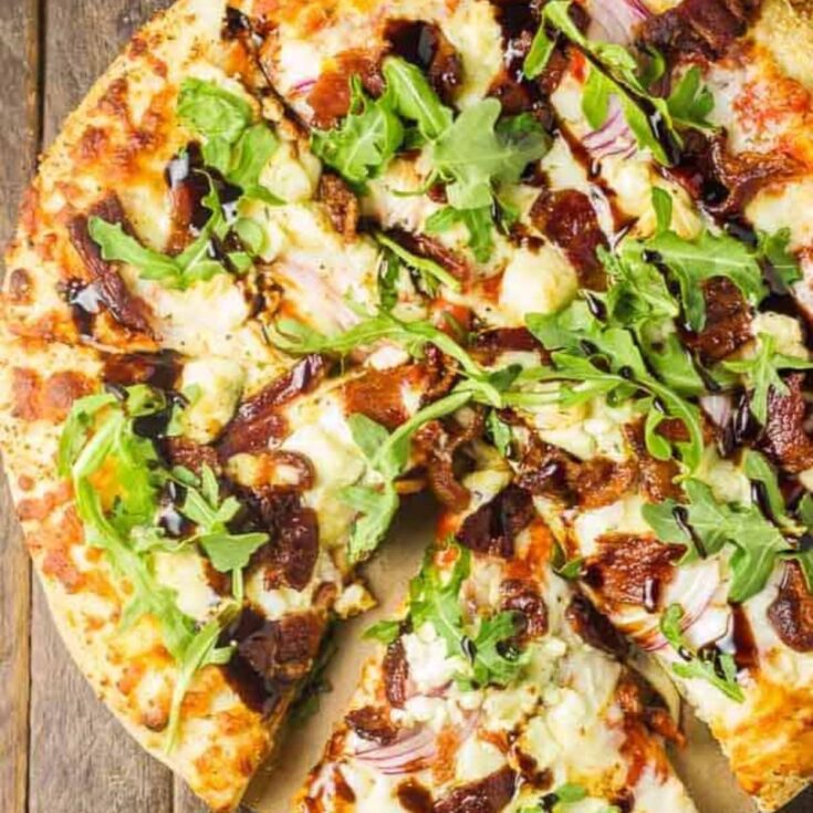 Easy Blue Cheese Balsamic Pizza