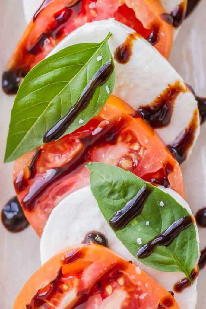 Caprese Petite Salad with a simple Balsamic Glaze - the best salad EVER, especially with fresh summer tomatoes!