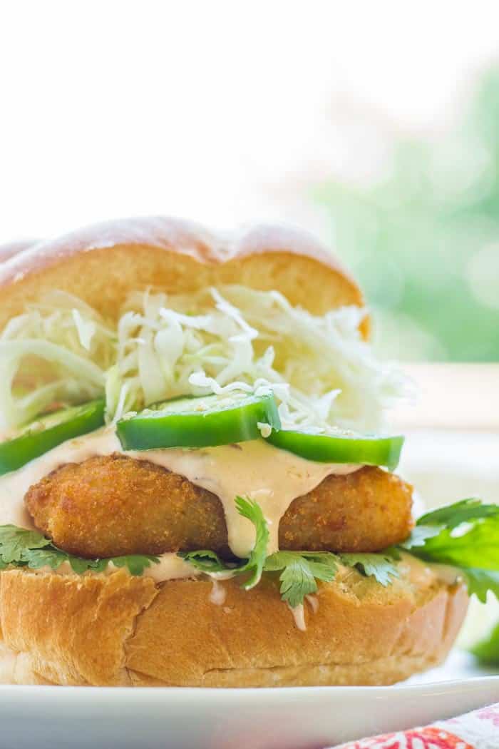 Fish Filet Sandwich (Fish Taco Style) - or "how to dress up frozen fish patties so they're AWESOME"! 