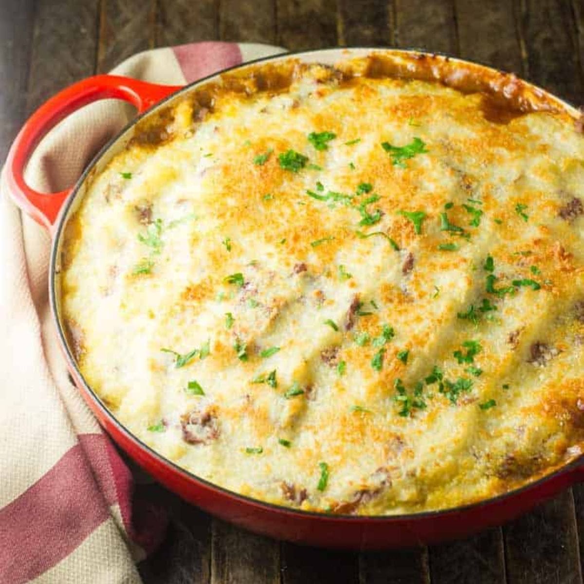 Cottage Pie With Parmesan Potatoes