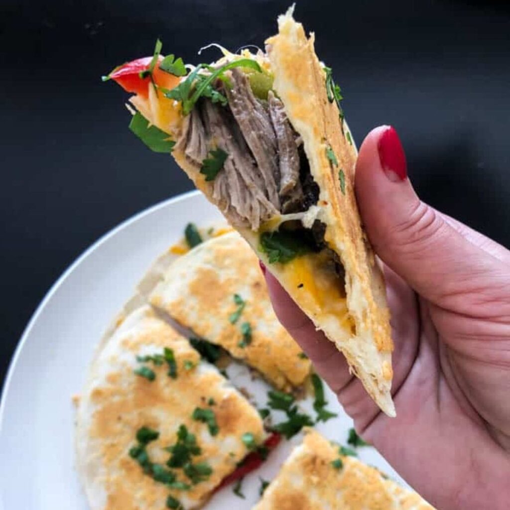 Instant Pot Parmesan-Crusted Carnitas Quesadillas Recipe