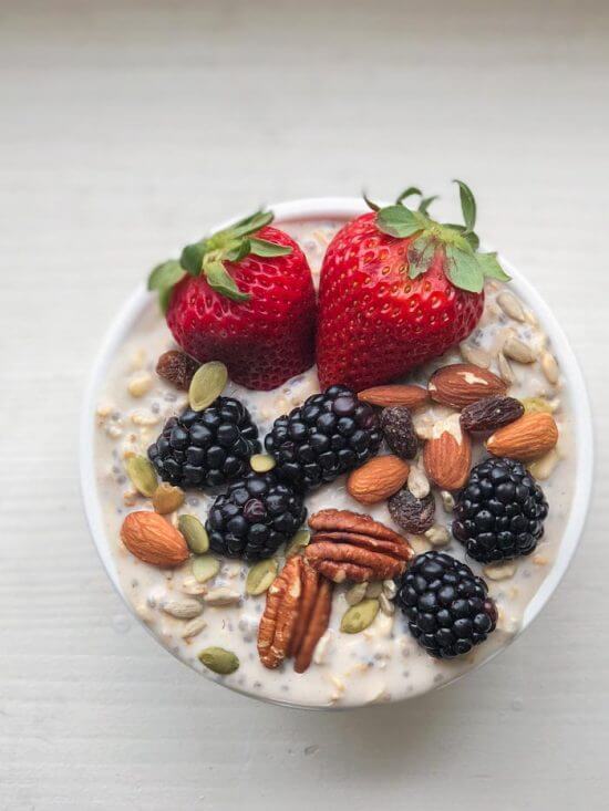 Overnight Oatmeal With Yogurt And Fresh Fruit • The Wicked Noodle