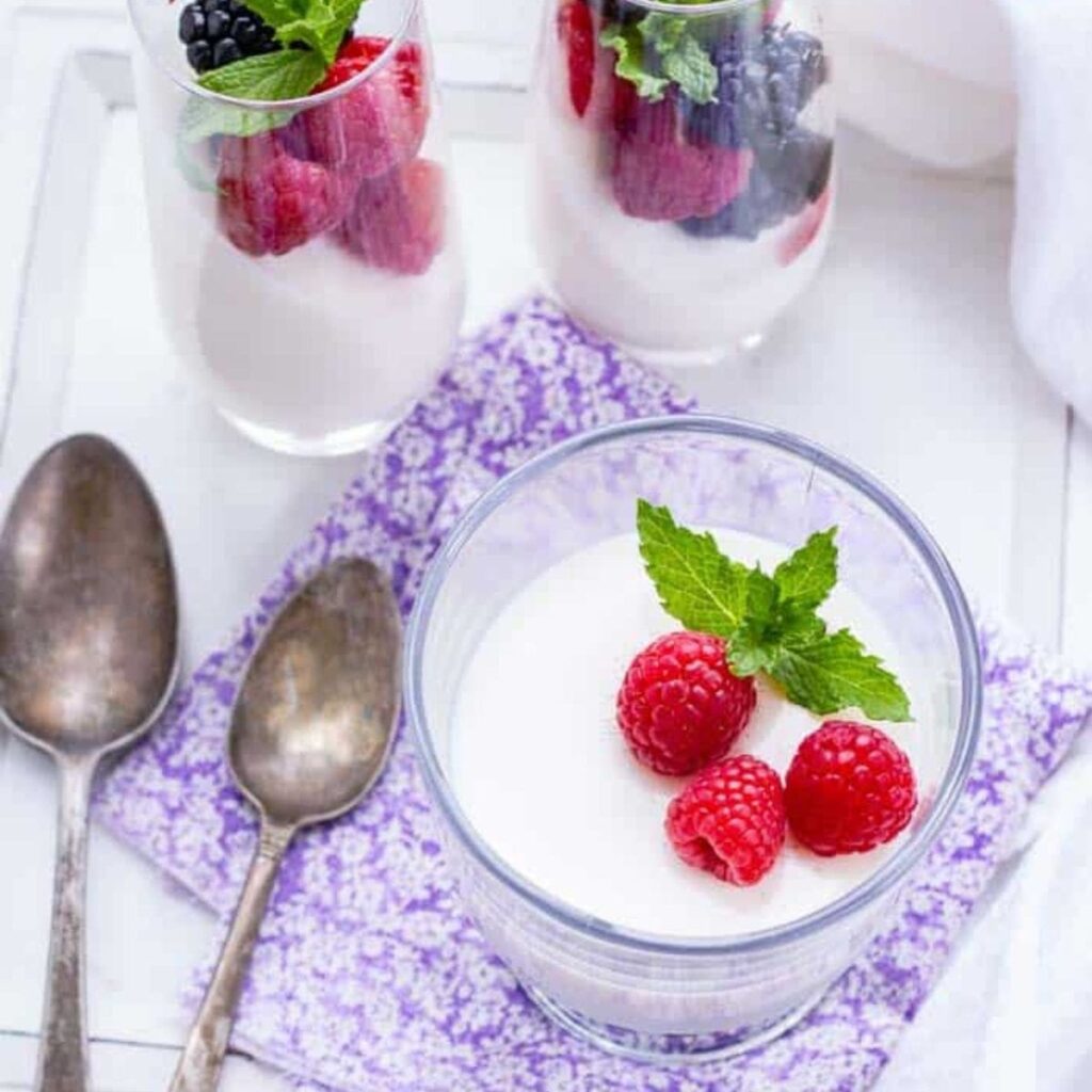 2-Ingredient Panna Cotta with Fresh Berries Easy Panna Cotta With Fresh Berries