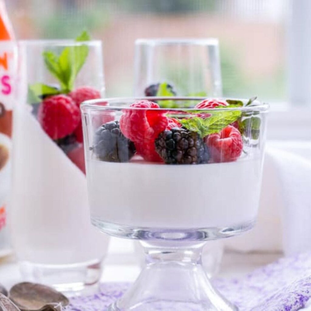 2-Ingredient Panna Cotta with Fresh Berries 2-Ingredient Panna Cotta With Fresh Berries