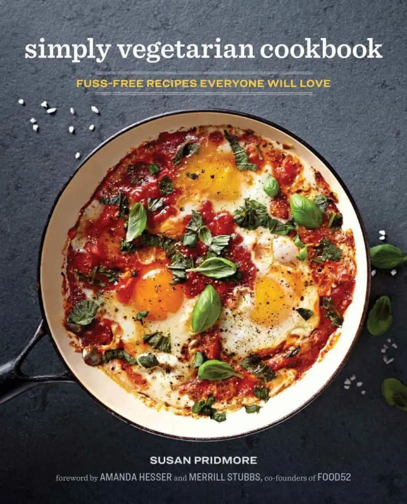 A picture of the book "The Simply Vegetarian Cookbook: Fuss-Free Recipes Everyone Will Love" by Susan Pridmore