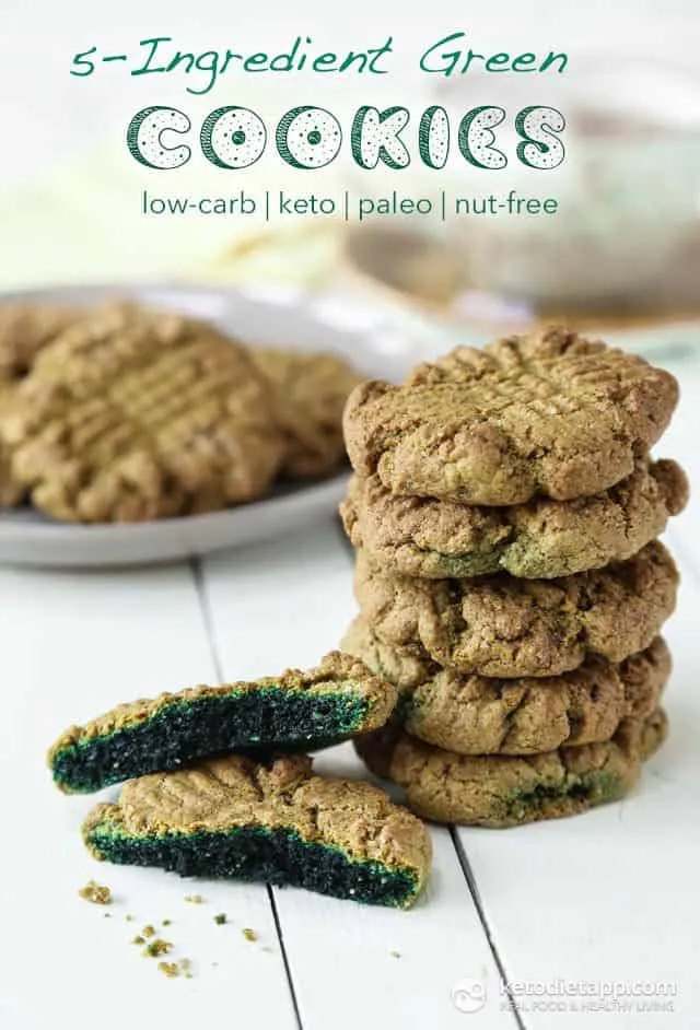 5-Ingredient Keto Green Cookies plus more great recipes for keto cookies!