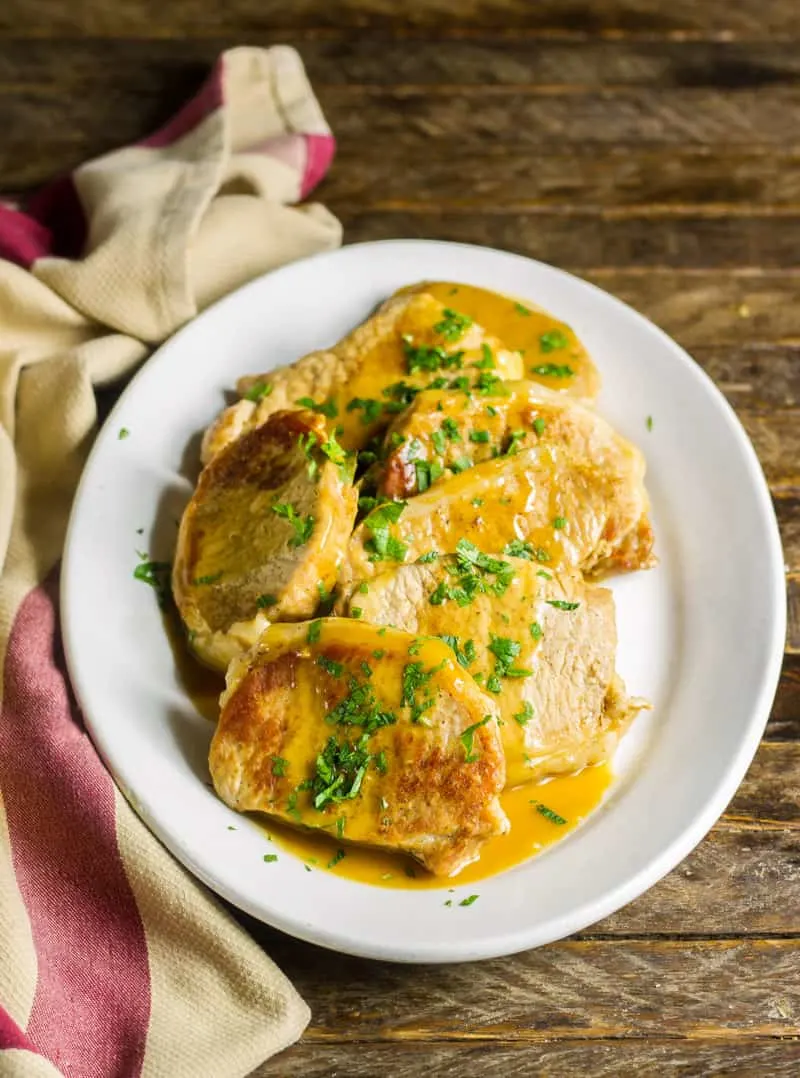 These delectable Instant Pot Pork Chops are from my first cookbook, Weeknight Cooking with your Instant Pot. They're delicious and great as keto pork chops, too!