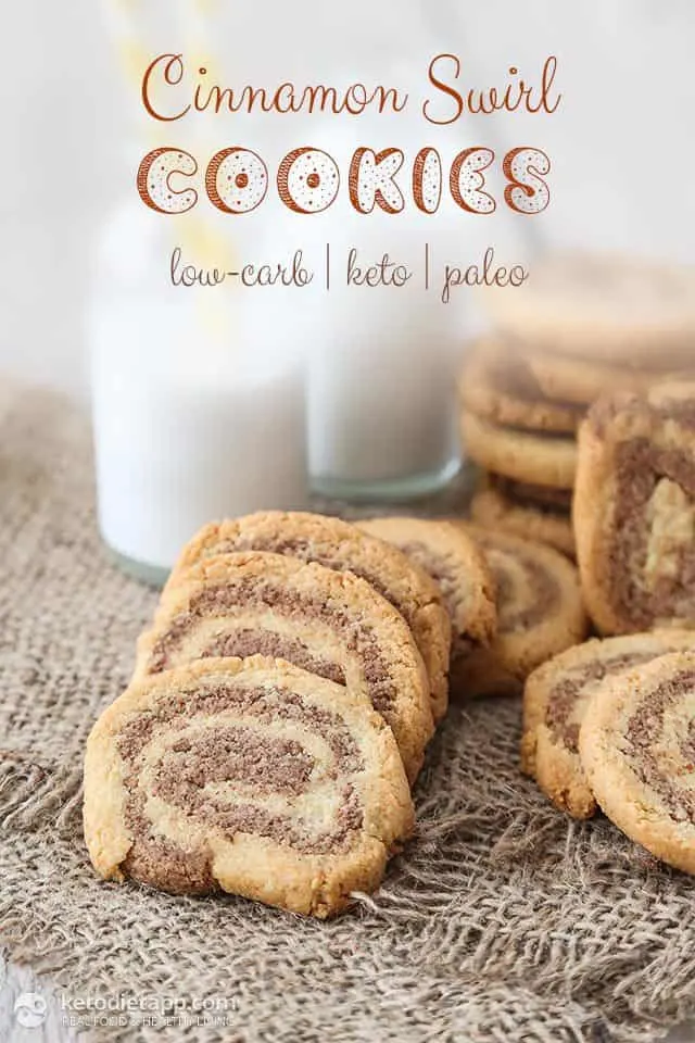 Keto Cinnamon Swirl Cookies plus more great recipes for keto cookies!