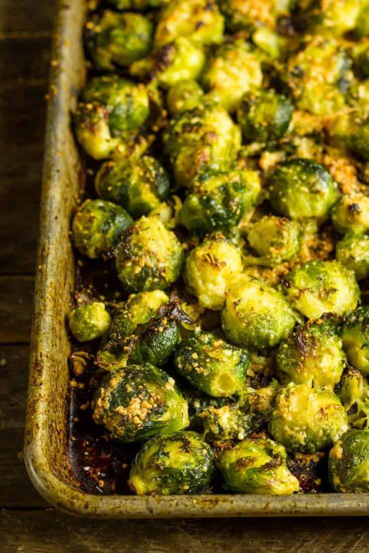 Smashed Brussels Sprouts with Parmesan