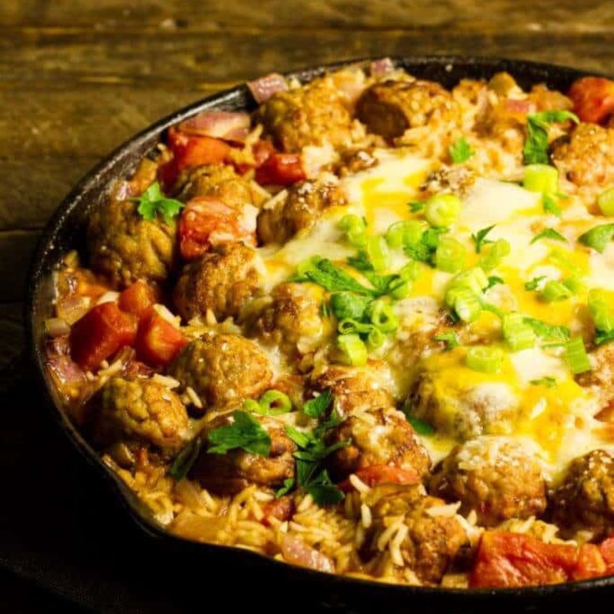 Meatballs and Rice Skillet Meal