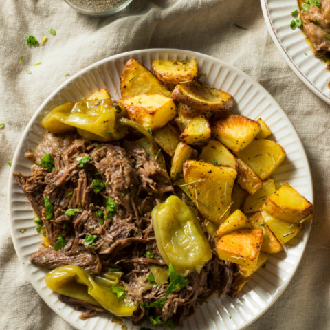 Homemade Roasted Mississippi Pot Roast with Peppers and Potatoes