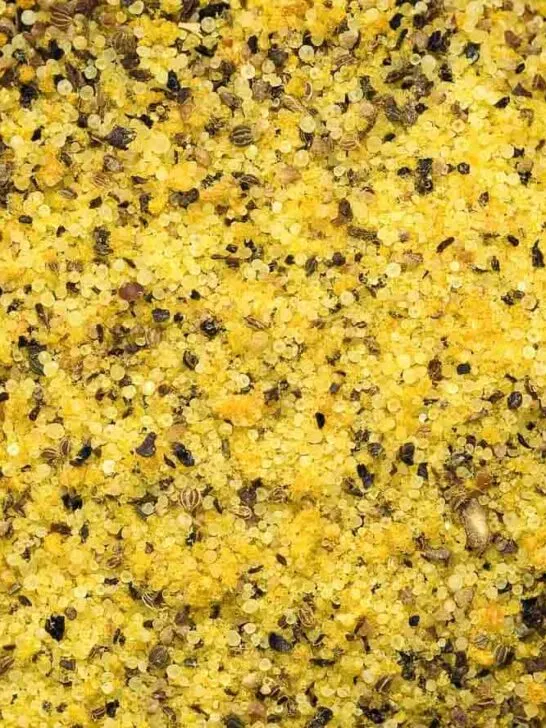 a closeup of lemon pepper seasoning