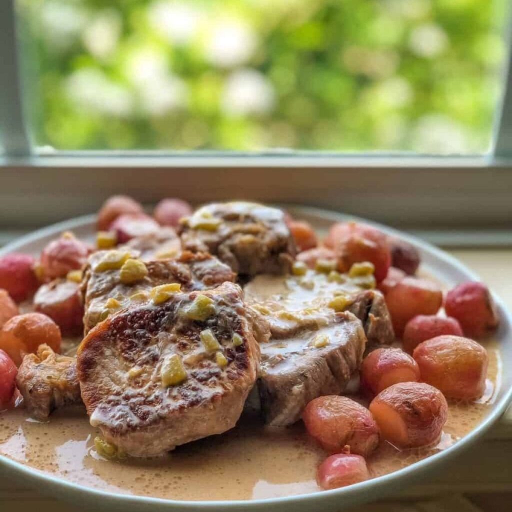 Pork Chops & Creamy Green Chile Sauce Pork Chops With Hatch Chile Sauce