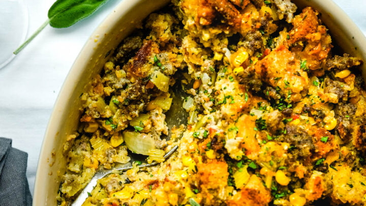Hatch Chile Cornbread Stuffing Casserole